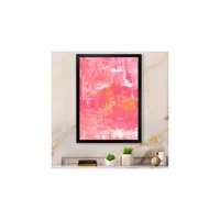 Cuadro con Diseño Abstracto de Campos de Color Naranja y Rosa de 81 x 41 cm Estudio Forjado