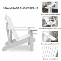 Silla para Exterior y Terraza Ajustable con Respaldo Cómodo para Jardín
