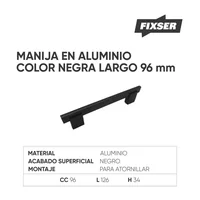 Manija 325 Aluminio 96mm -negro