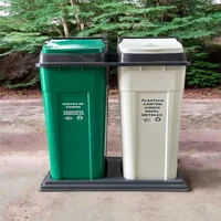 Punto Ecológico 60lts x 2 Puestos Verde Blanco