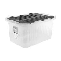 Caja Organizadora con Tapa Bisagrada 33 litros Natural - Gris