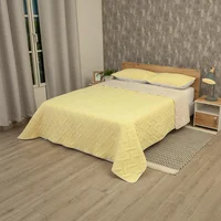 Cubrelecho Termosellado Cotton Sense Amarillo para Cama Queen 160 x 190 cm Fondo Entero