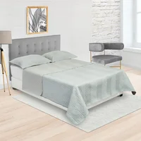 Tendido Kyoto Azul Grisaceo para Cama King 200 x 200 cm Fondo Entero