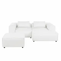 Sofá Marruecos Blanco 220x68cm de Tres Puestos con Apoya Brazos