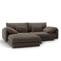 Sofá Vernovo Café 170x83cm de Cuatro Puestos con Apoya Brazos