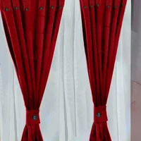 Cortina Jacquard Roja 280cm 200cm