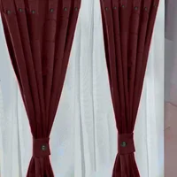 Cortina Jacquard Vino Tinto 280cm*200cm