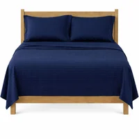 Juego de Sábana Semidoble Azul Oscuro 25cm Altura