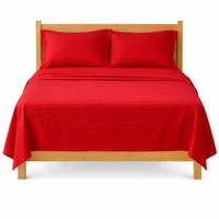 Juego Sábana Queen Rojo 25cm Altura