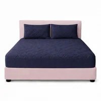 Combo Protector Doble Acolchado Azul