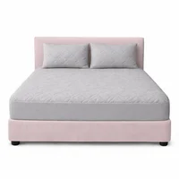 Combo Protector Doble Acolchado Gris