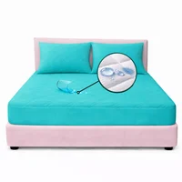 Combo Protector Queen Antifluido Turquesa