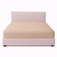 Protector Colchón Queen Acolchado Beige 160x190cm