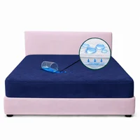 Protector Colchón Doble Antifluido Azul 140x190cm