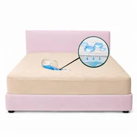 Protector Colchón Queen Antifluido Beige 160x190cm