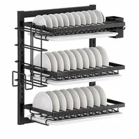 Organizador de Cocina Escurridor de Platos 3 Niveles 38 cm