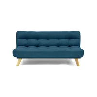 Sofa Cama Porto 85x182x85 Reclinable Tela Azul