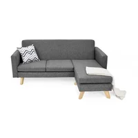 Sofa En L Burdeos 82x192x140 Tela Gris