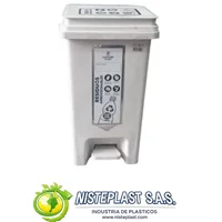 Papelera Pedal 20 Litros Blanca
