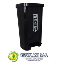 Papelera Pedal 45 Lts Negra