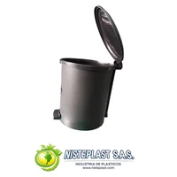 Papelera Pedal 13 Litros Negra