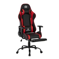 Silla Gamer Reclinable Roja/Negra Con Reposapiés. Lumbar Y Cervical