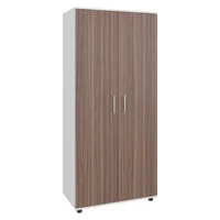 Closet Nova 180x80x48 cm Blanco - Café 2 Puertas