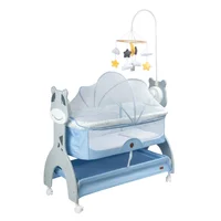 Cuna Colecho Mecedora Seren Eb758 Celeste
