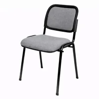 Silla Fija Visitante Paño Isósceles Interlocutora Espaldar en Malla Gris