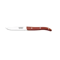 Cuchillo 5" para Asado Tramontina Polywood en Acero Inoxidable y Mango de Madera Rojo