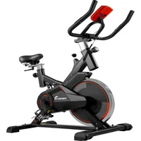 Bicicleta Spinning Negro y Rojo Fitness