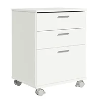 Cajonera para Baño Con 3 Cajones y Ruedas Blanco