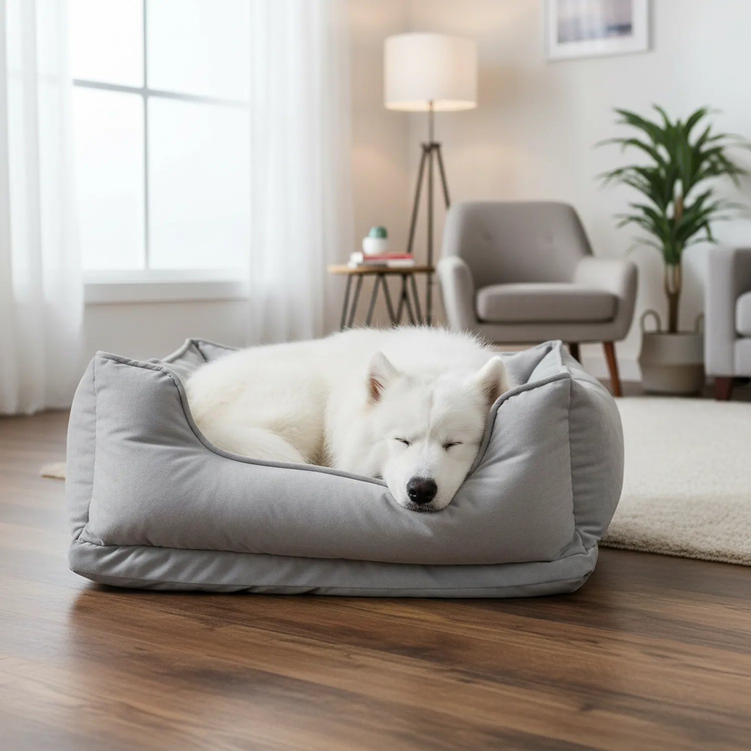 Cama De Lujo Grande Gris