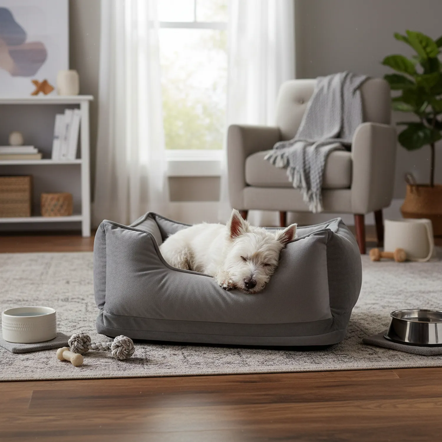 Cama De Lujo Mediana Gris