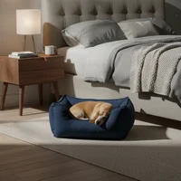 Cama De Lujo Mediana Azul Oscuro