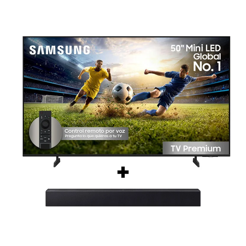 Televisor 50 Pulgadas Mini Led + Barra de Sonido Hw-b400f Samsung ...