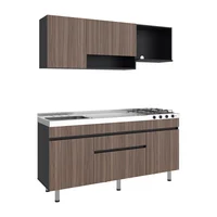 Cocina 1.80 Metros Serena Izquierda (3c) Wengue+avellana/wengue 210x180x50 cm Just Home Collection