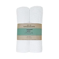 Set x2 Tapetes Baño 50x80cm 660gr/m2 Blanco Focus