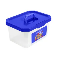Caja Organizadora Estrabox con Manija 16 Litros Natural Azul