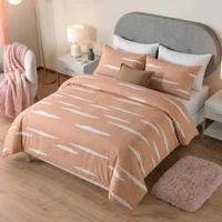 Duvet Piel De Durazno Estampado Curuba Lines + Sábana Plana