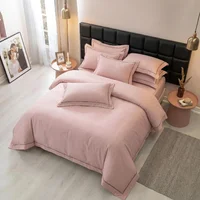 Duvet Detalles Cuadrados Rosado + Sábana Plana – Doble