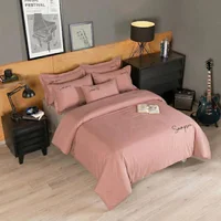 Duvet Microfibra Bordado Sampson Rosado Bebe + Sábana Plana Doble