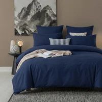 Duvet Unicolor 100% Algodón | Cotton | Azul Oscuro - Semidoble