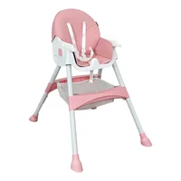 Silla Comedor Bebe Bahamas 3 En 1 Rosado Happy Baby