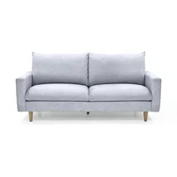 Sofa Louisiana 3 Puestos 93x195x81 Tela Plata