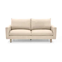 Sofa Louisiana 3 Puestos 93x195x81 Tela Beige