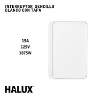 Interruptor Sencillo Blanco Halux Fussion