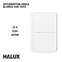 Interruptor Doble Blanco Halux Fussion