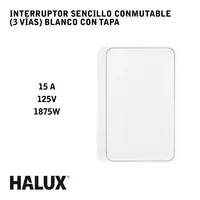 Interruptor Sencillo Conmutable Blanco Fussion
