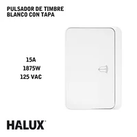 Pulsador de Timbre Blanco Halux Fussion